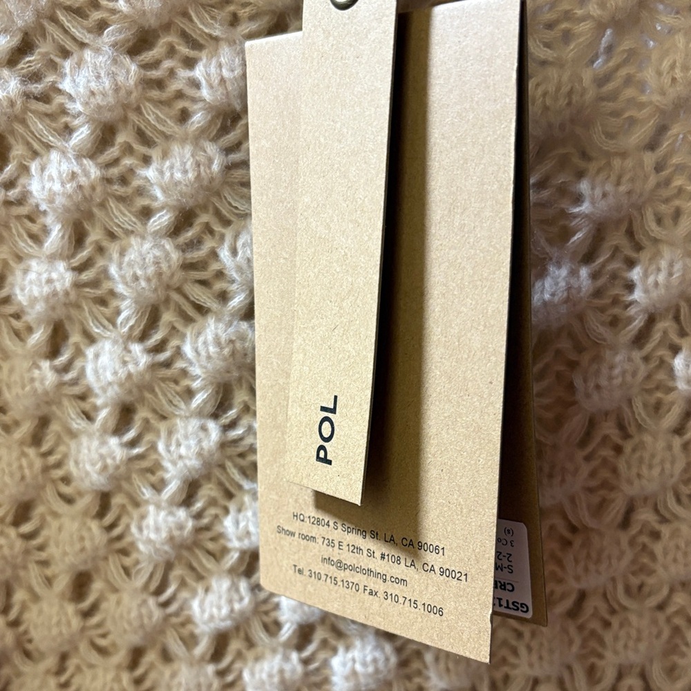 POL Women's Cream Knit Sweater - Picture 3 of 5